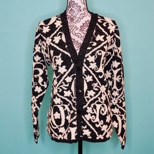 Vintage 80’s Kitty Hawk Floral Cardigan Sweater